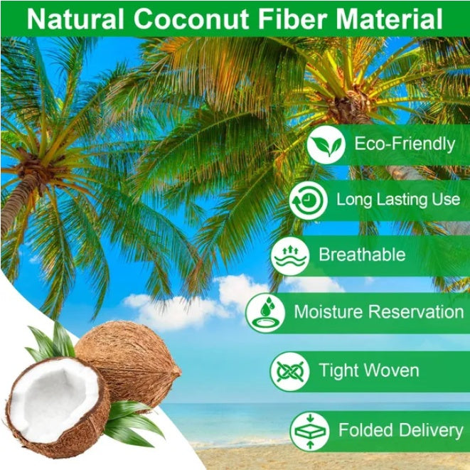 Set of 3 Coconut Coir Trough Planter Liners – 36″