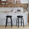 30" Black Swivel Bar Stools – Set of 2