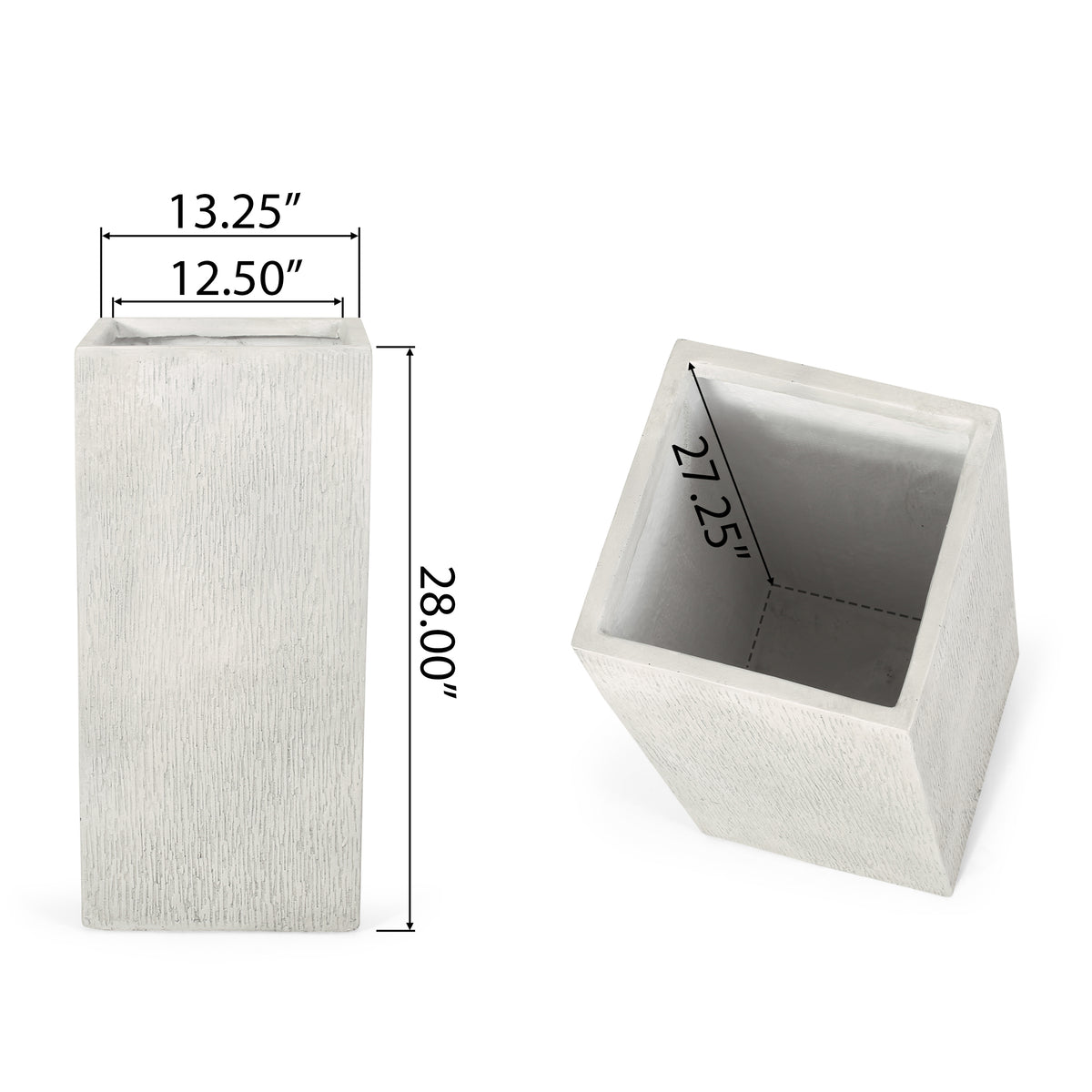 Modern Magnesium Oxide Planter – Antique White
