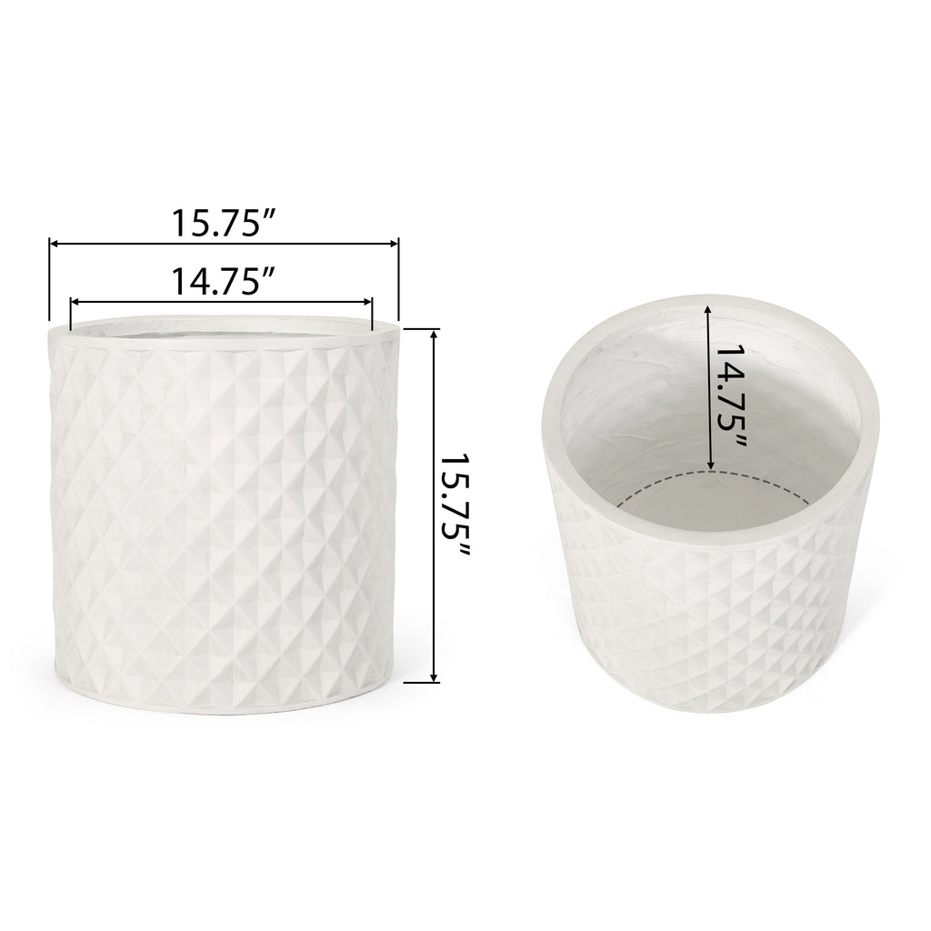Tall Magnesium Oxide Planter – Antique White
