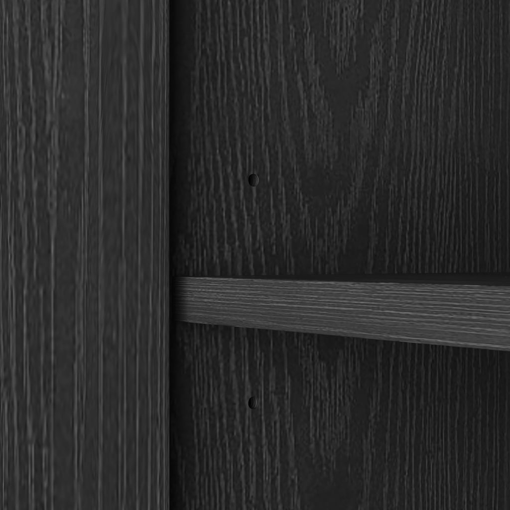63" Black 4-Door Sideboard Buffet Cabinet