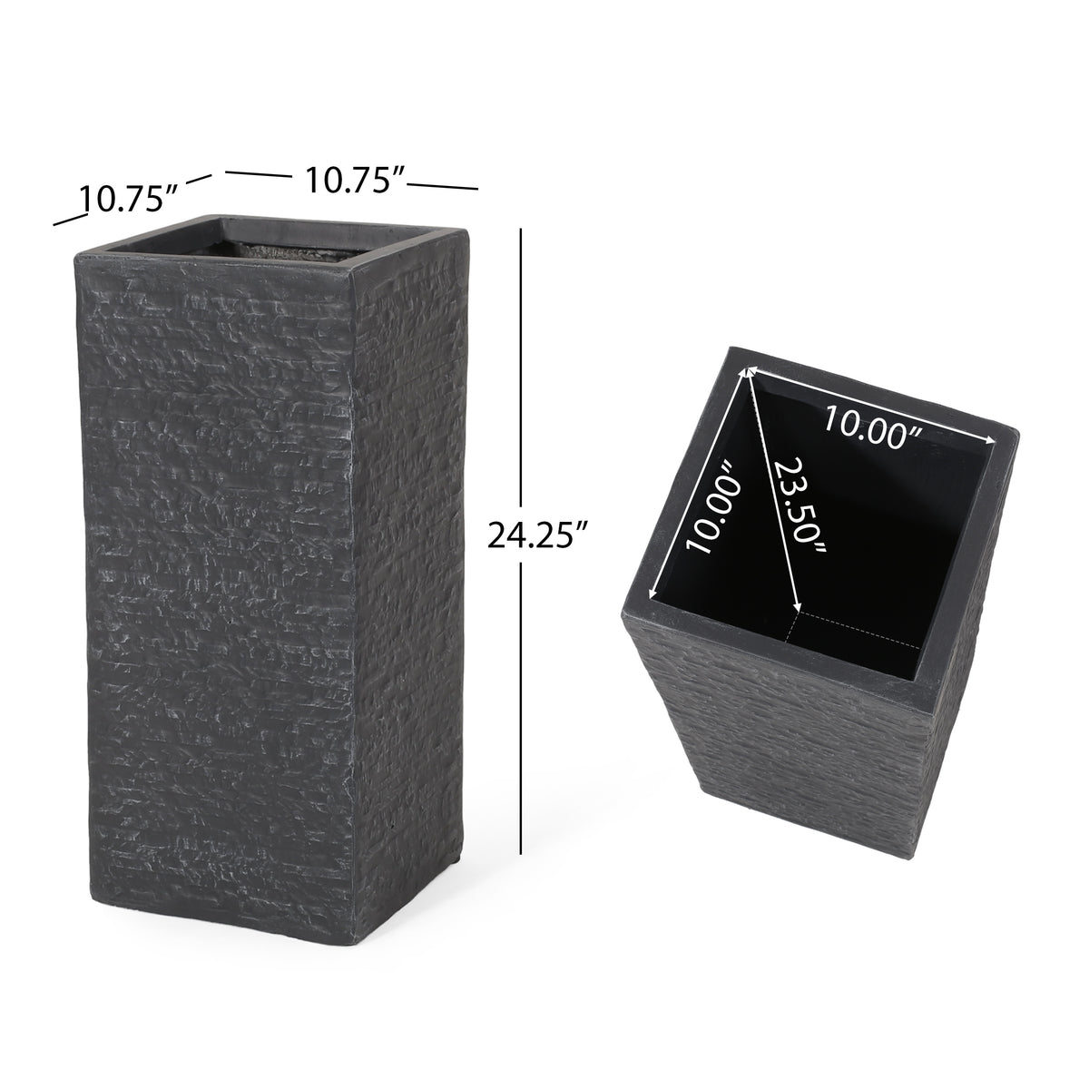 Modern Magnesium Oxide Planter – Gray