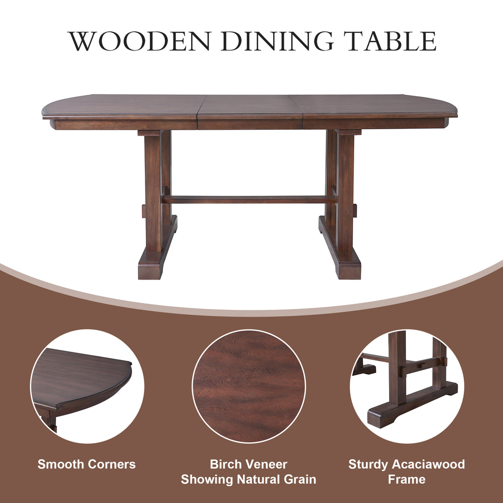 6-Piece Extendable Dining Set with Bench – Cherry