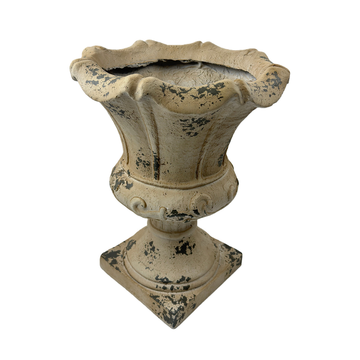 Tall Magnesium Oxide Garden Planter – Antique White