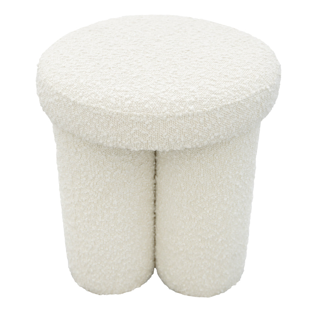 Wesley Ivory Bouclé Stool