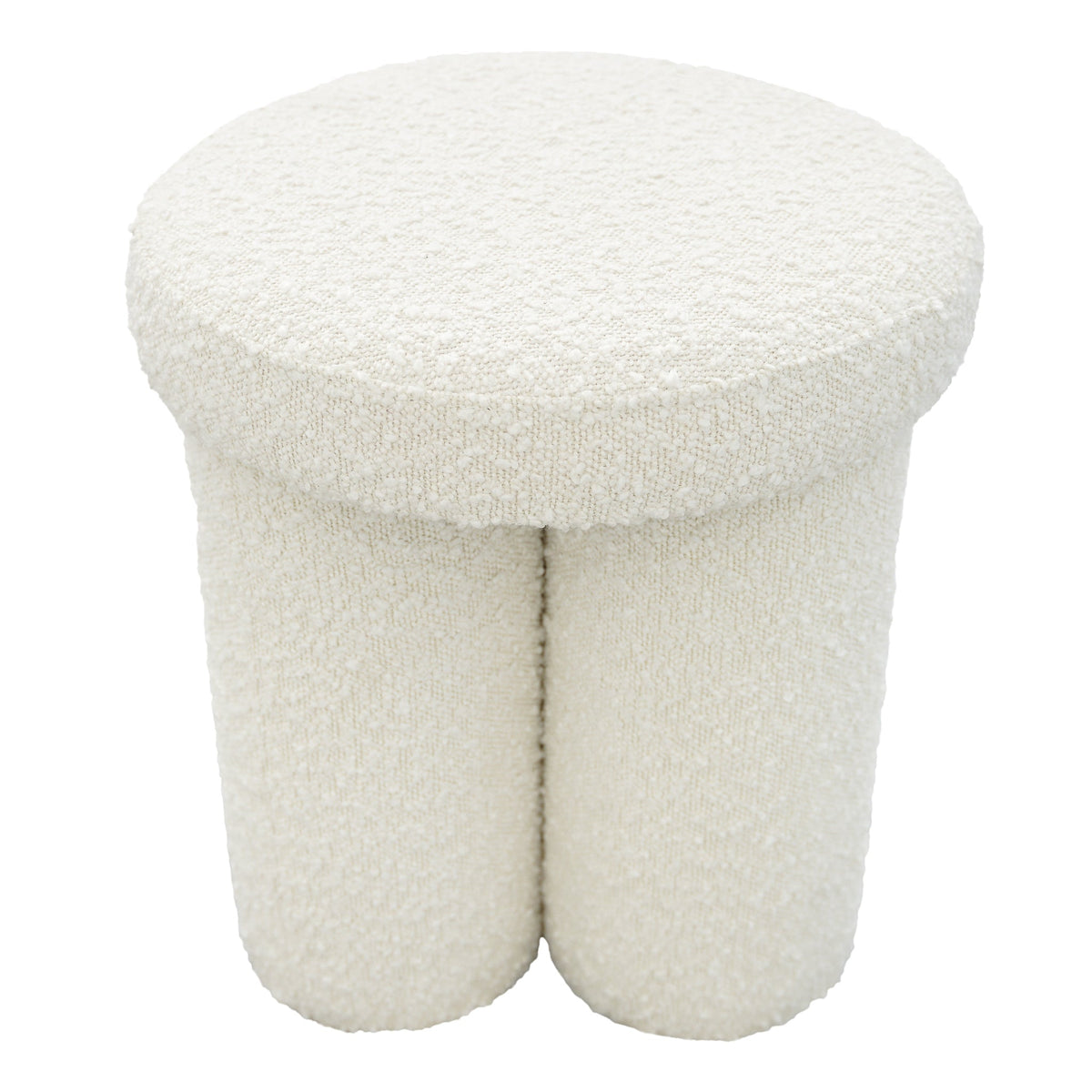 Wesley Ivory Bouclé Stool