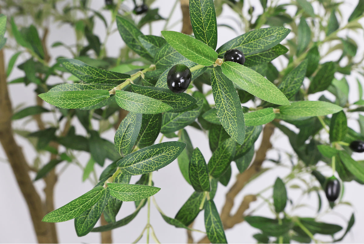 8′ Artificial Olive Tree with Natural Trunk
