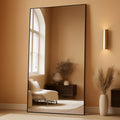 72x44 Inches Full Length Floor Mirror Freestanding Frame-0