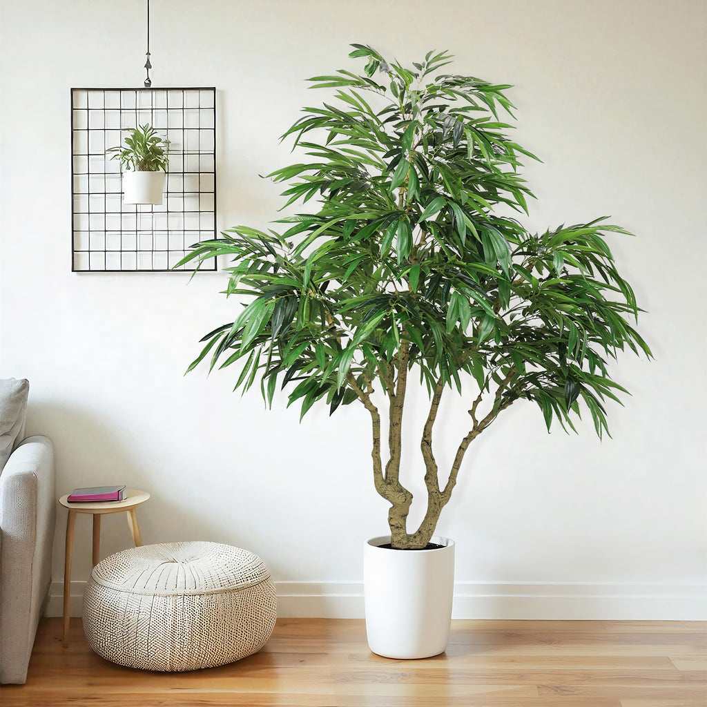 7′ Artificial Willow Tree in Black Pot