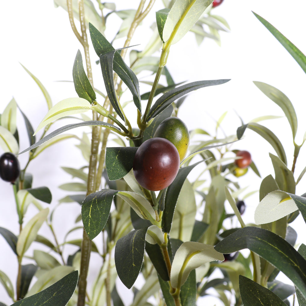 6′ Artificial Olive Tree in Black Pot