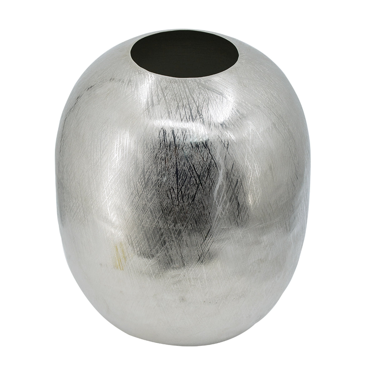 Silver-Streaked Aluminum Vase – 13″