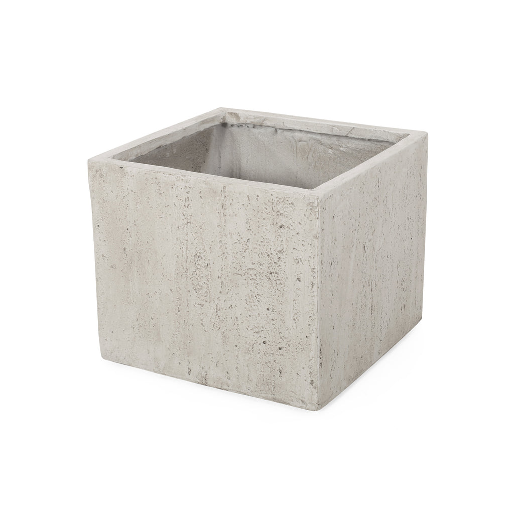 Ella Magnesium Oxide Planter Box – White, 22″