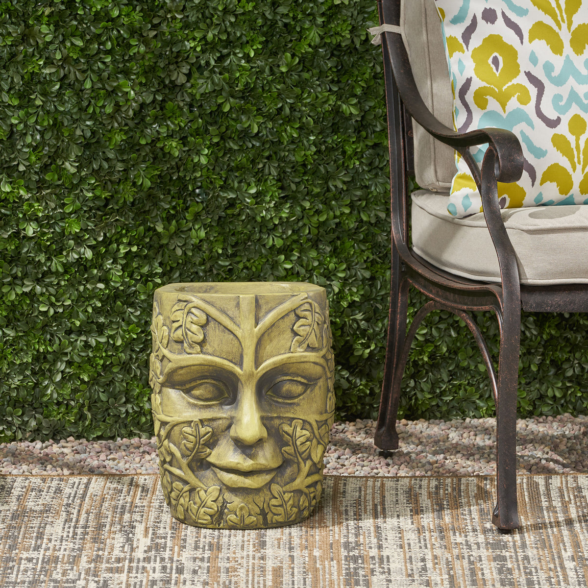 Magnesium Oxide Garden Urn Planter – Antique Green