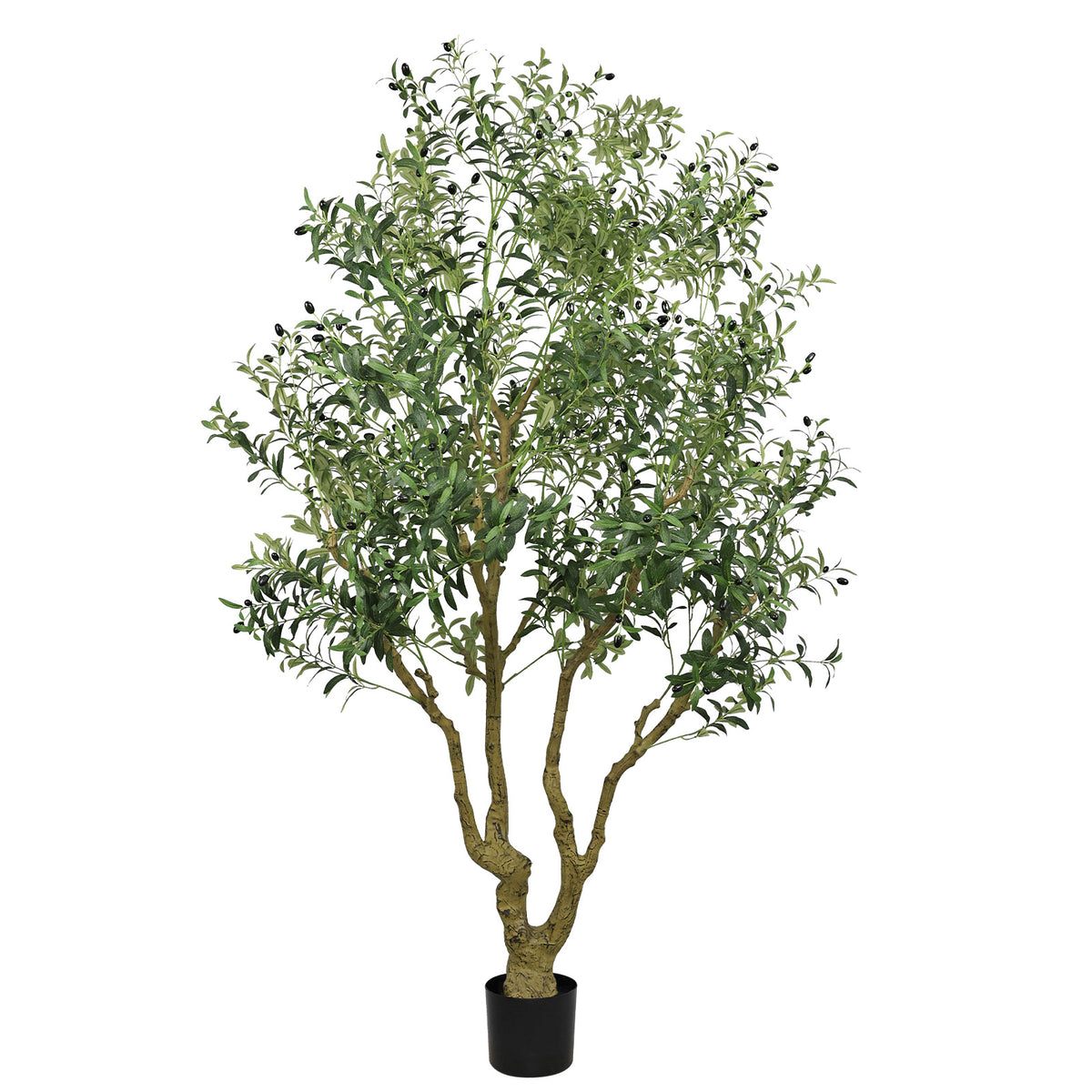 8′ Artificial Olive Tree with Natural Trunk