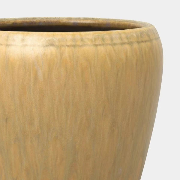 Ceramic Planter with Reactive Glaze – Beige, 6″