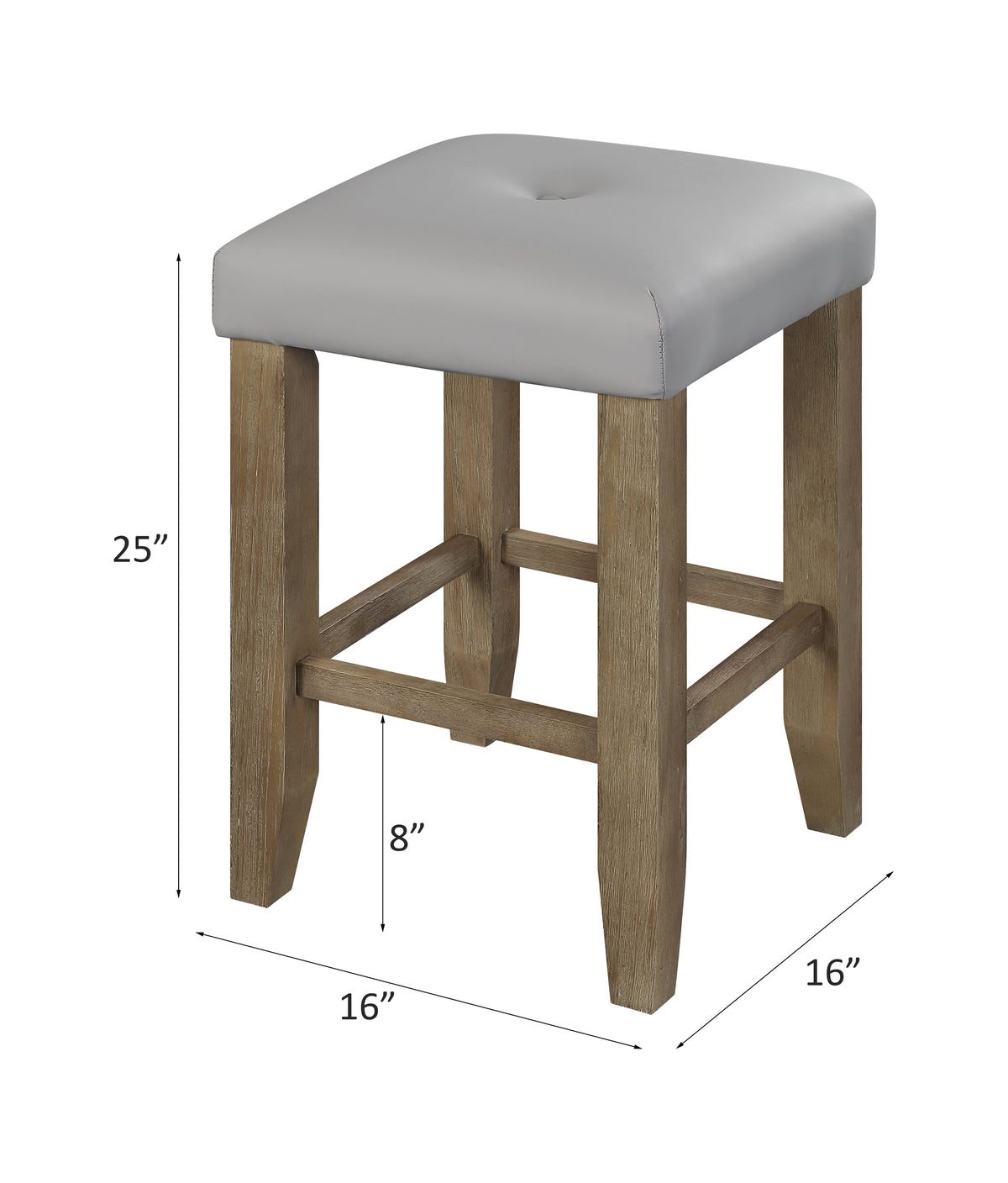 Charnell Gray & Oak Counter Stools – Set of 2