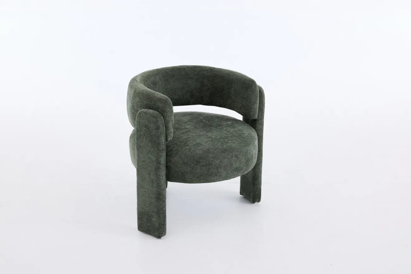 Green Bouclé Accent Chair