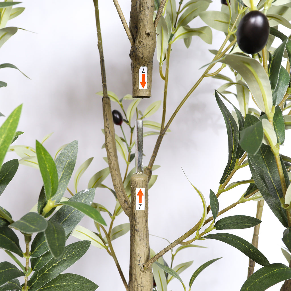 6′ Artificial Olive Tree in Black Pot