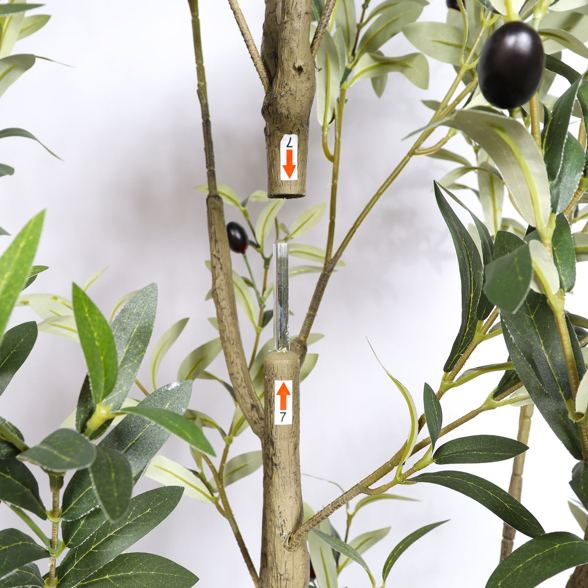 6′ Artificial Olive Tree in Black Pot