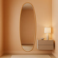 68 Inch Full Length Floor Standing Mirror Gold Frame