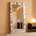 Oversized Full Length Floor Mirror Silver 31.5x63 Inches-0