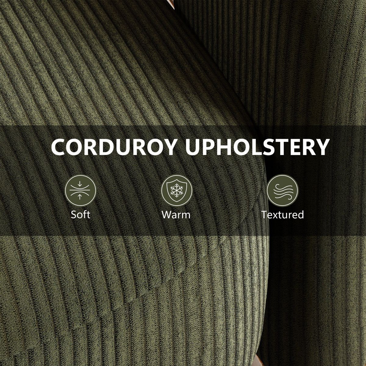 Green Upholstered Swivel Barrel Chair