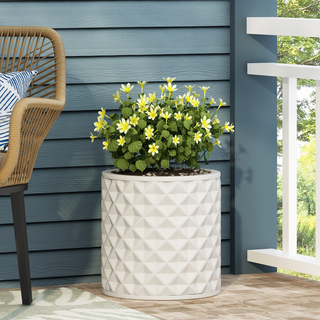 Tall Magnesium Oxide Planter – Antique White