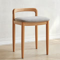 Natural Wood Vanity & Accent Stool