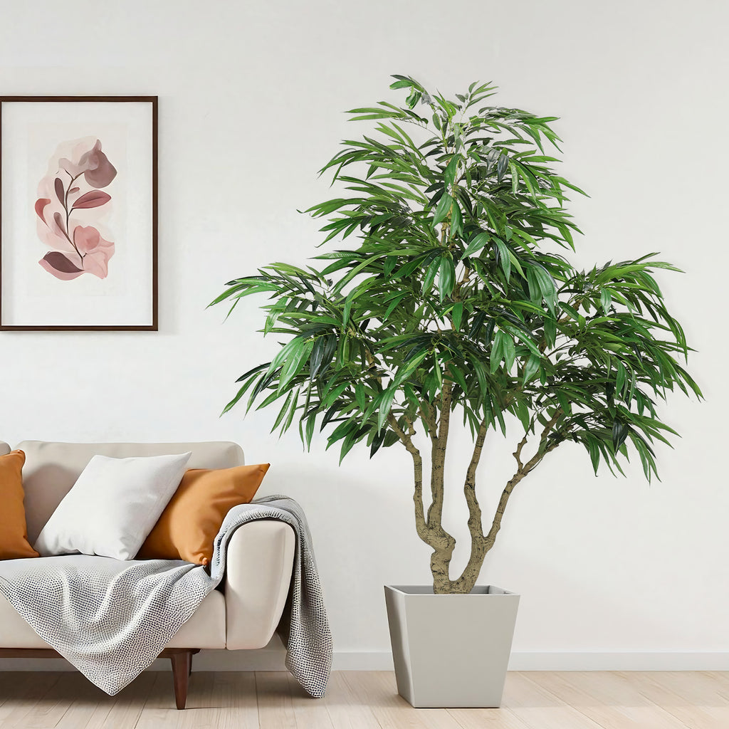 7′ Artificial Willow Tree in Black Pot
