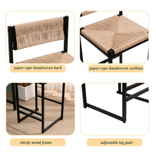 Honey Woven Bar Stools – Set of 2