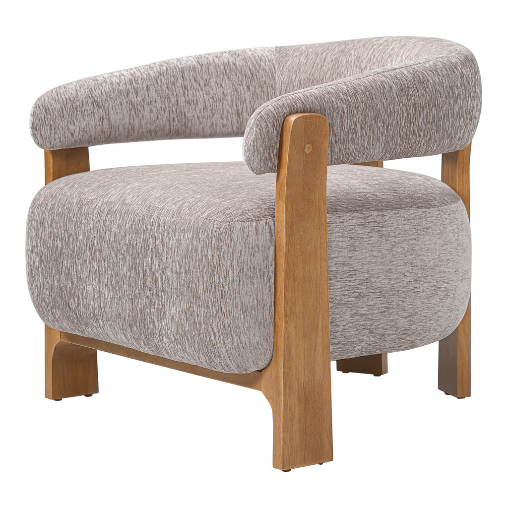28.7" Mid-Century Bouclé Barrel Chair