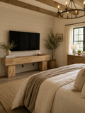 63-Inch Farmhouse TV Stand for 55–65 Inch TVs with Rustic Wood Finish & Storage