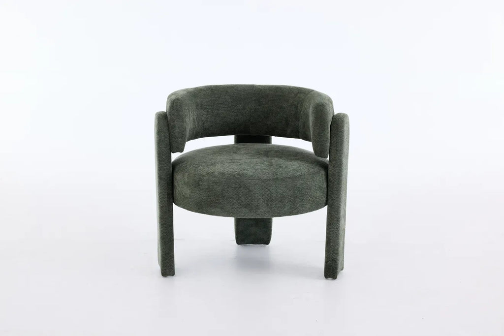 Green Bouclé Accent Chair