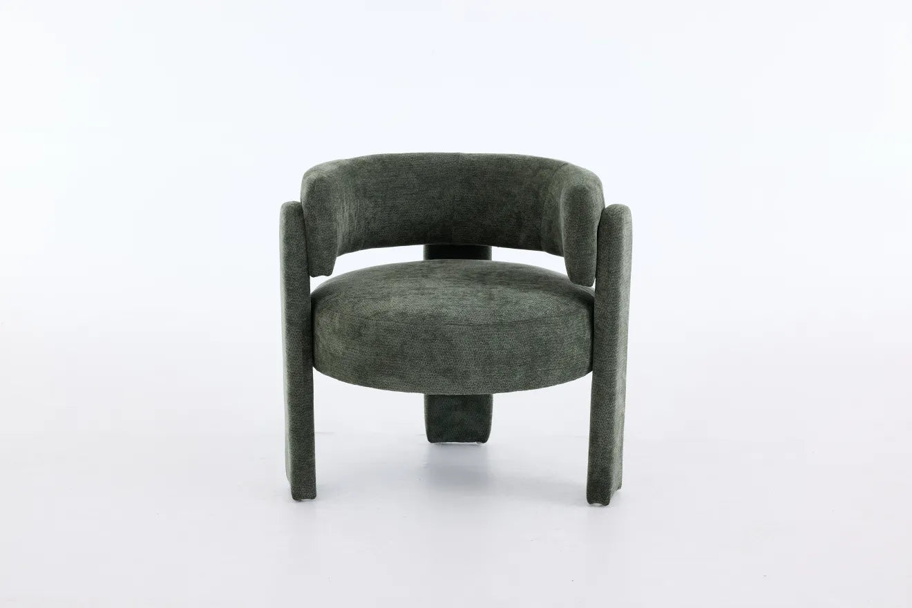 Green Bouclé Accent Chair