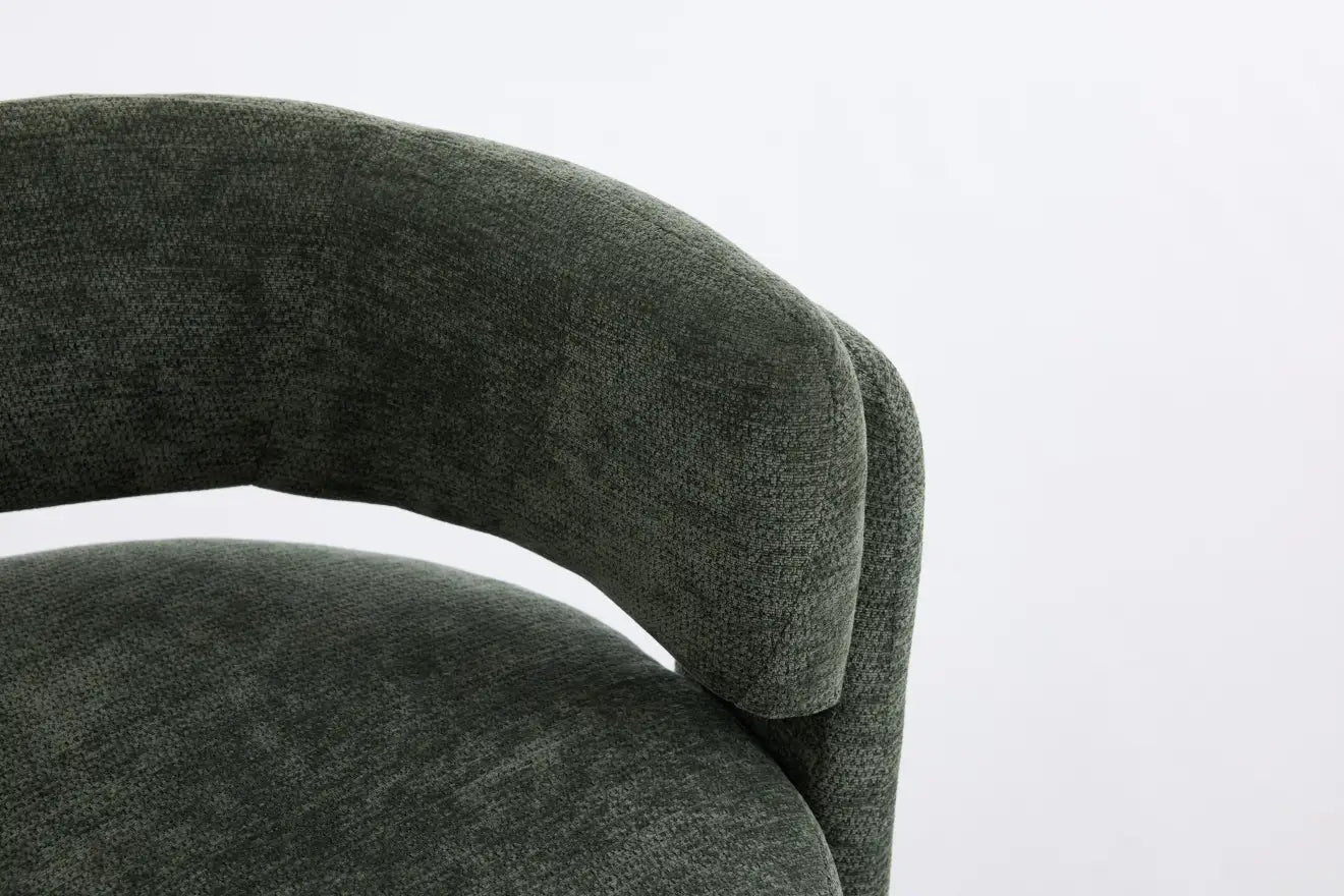 Green Bouclé Accent Chair