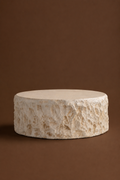 Sculpted Beige Drum Coffee Table