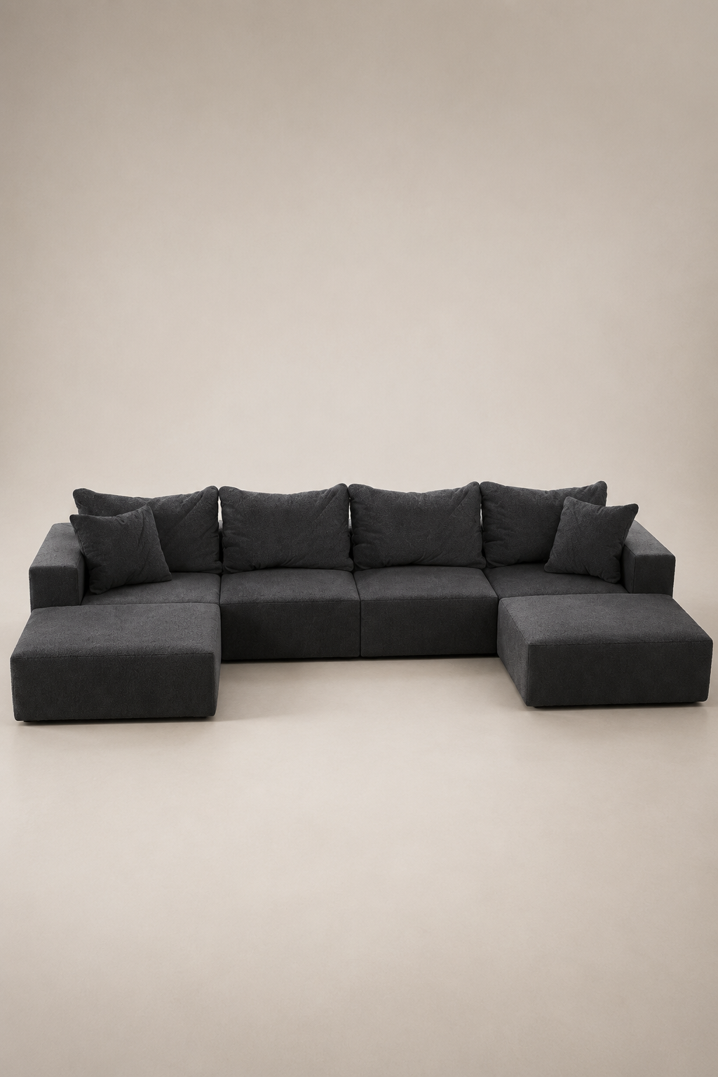The Arden Oversized Gray Chenille Modular Sectional