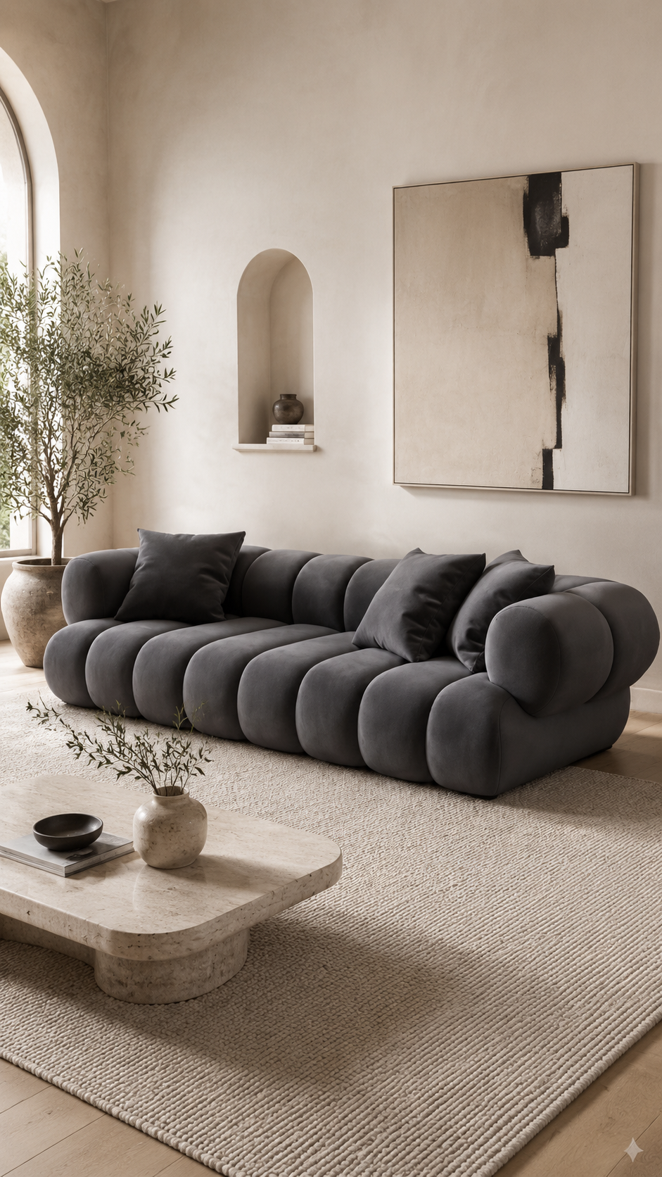 Modern Velvet L-Shaped Modular Sectional Sofa