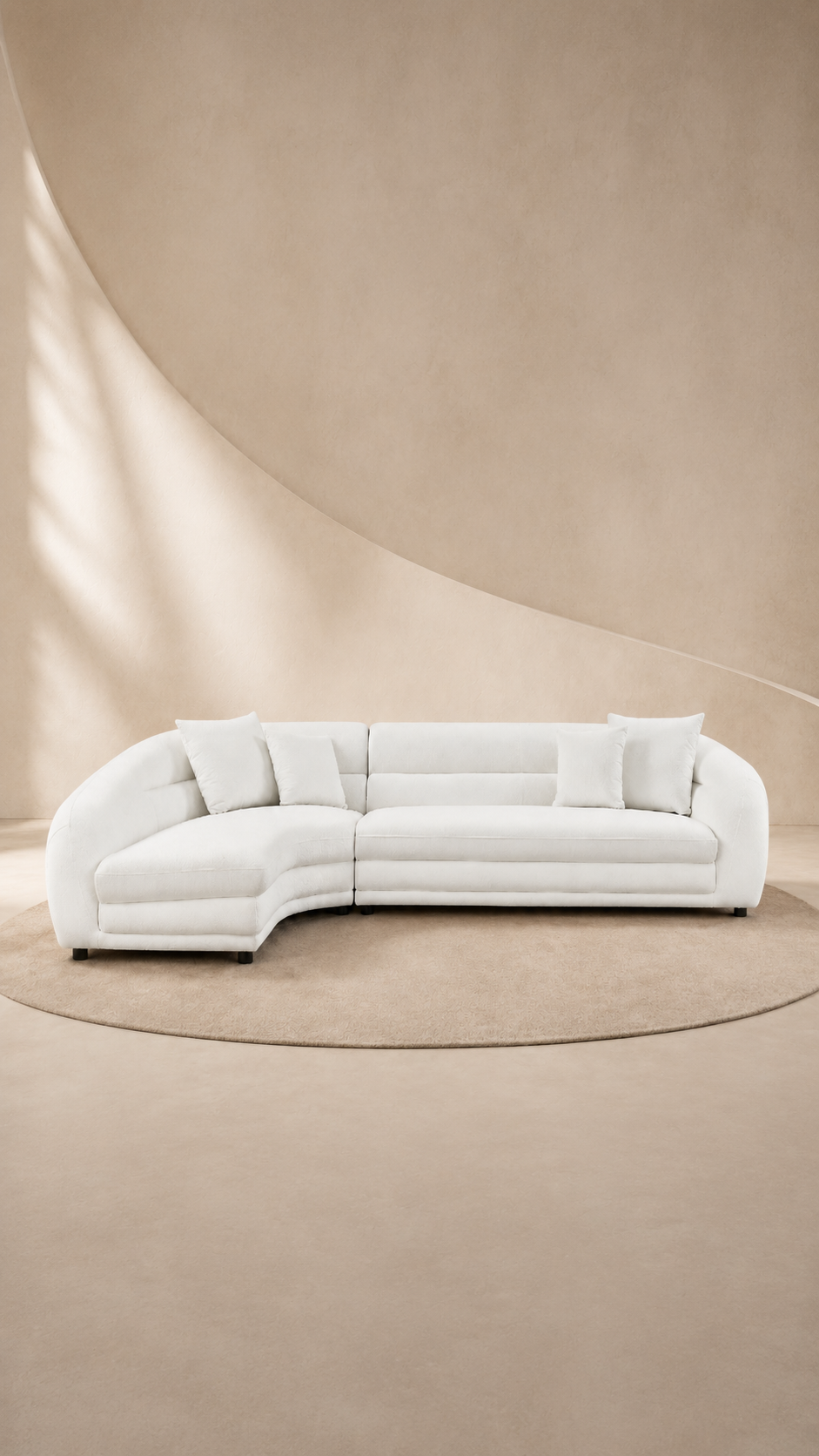 Elara Curved 4-Seat Sectional with Left Chaise