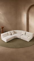 Sienna 3-Piece Curved Modular Sofa – Oatmeal