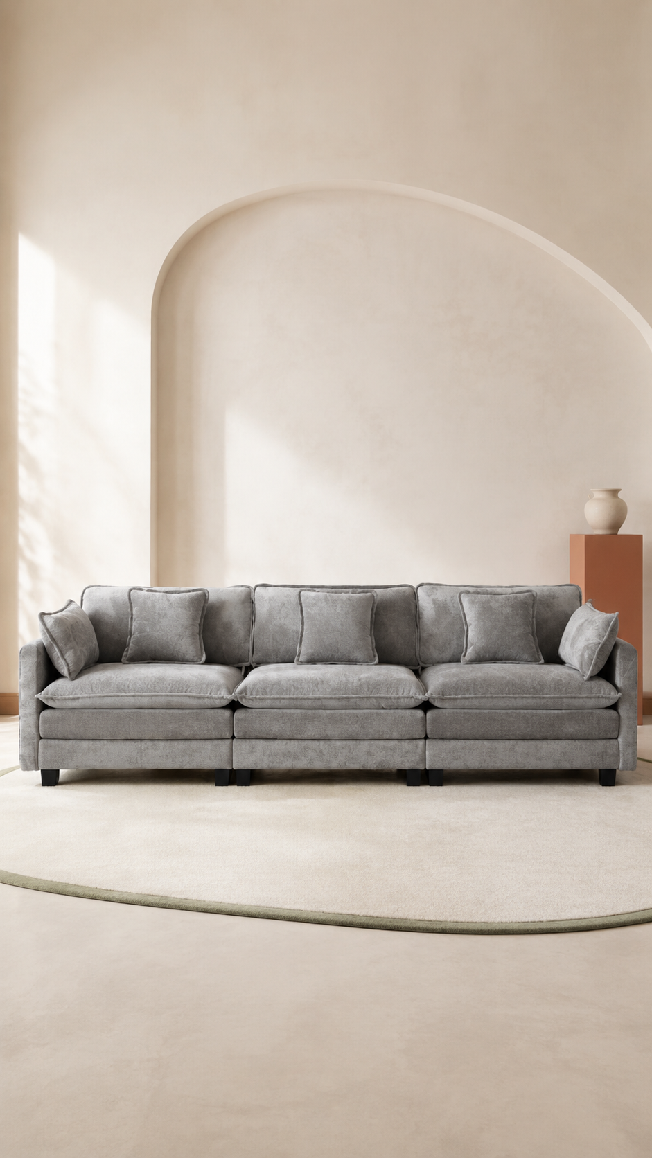 Haven Gray Chenille Cloud Sofa