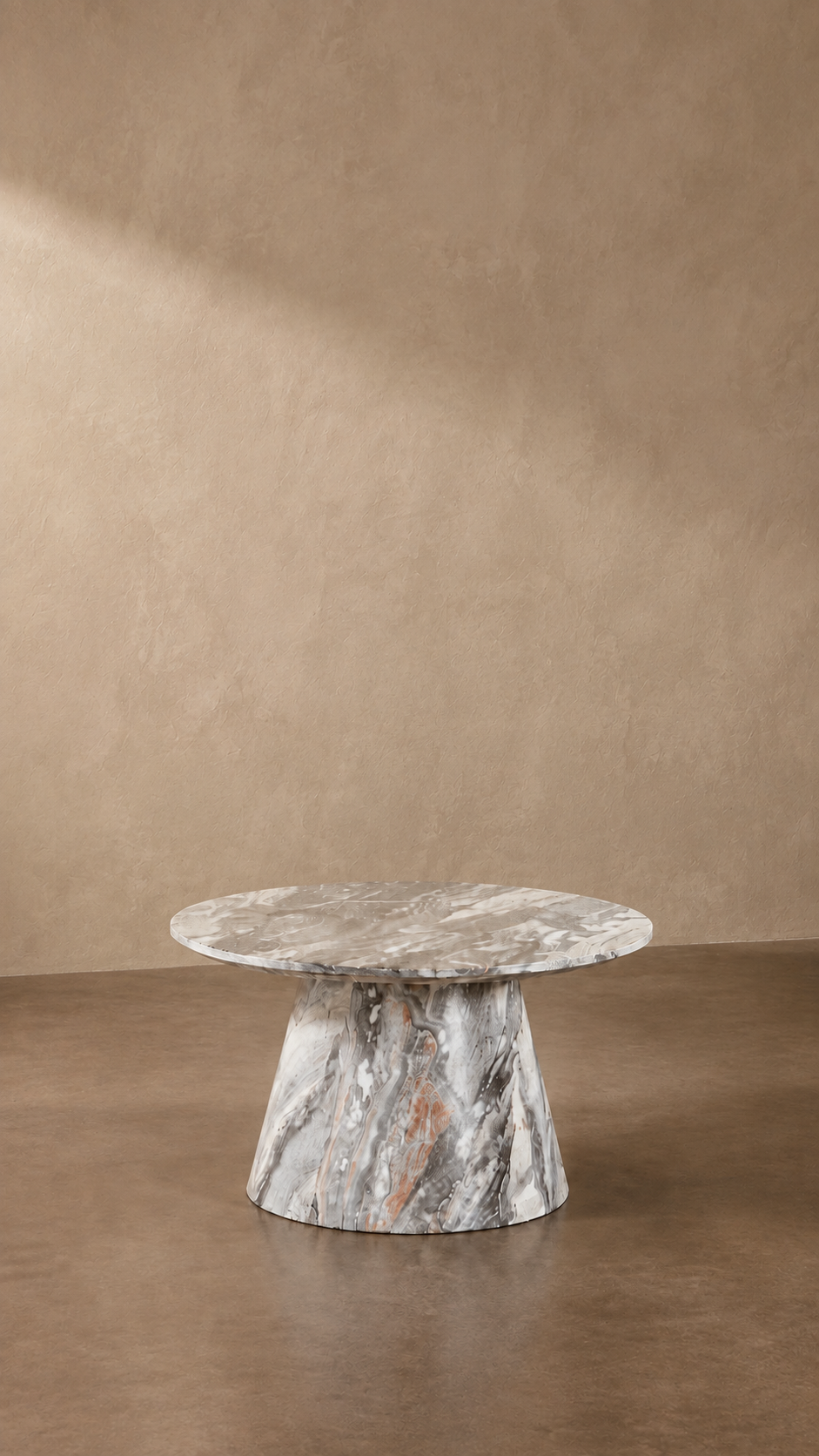 Marlowe Round Grey-Grain Coffee Table