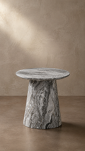 Marlowe Round Grey-Grain Side Table