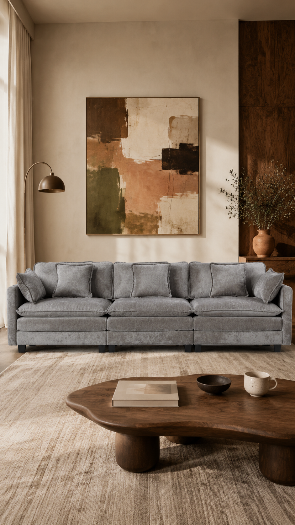 Haven Gray Chenille Cloud Sofa
