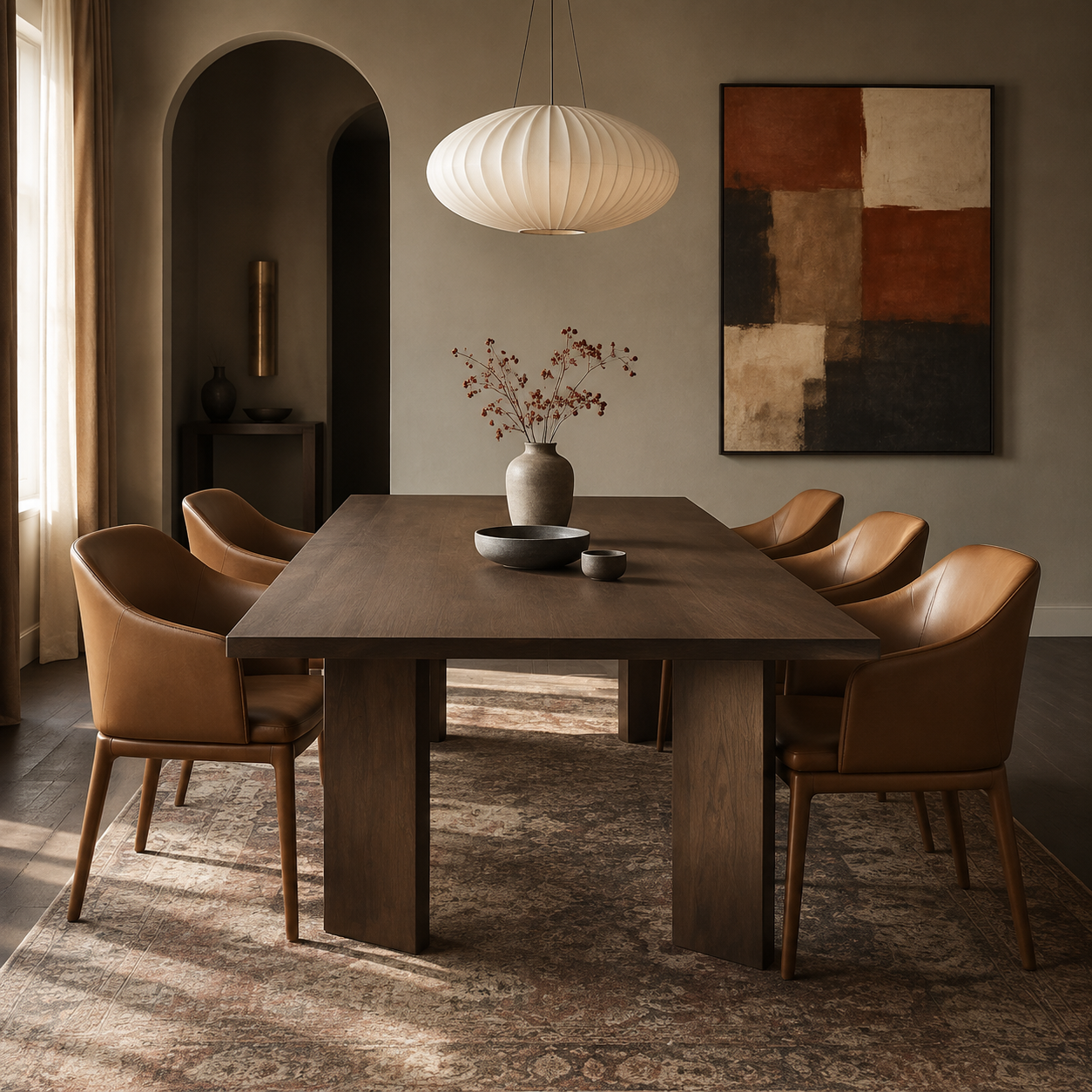 Paloma Solid Wood Dining Table & 4-Chair Set