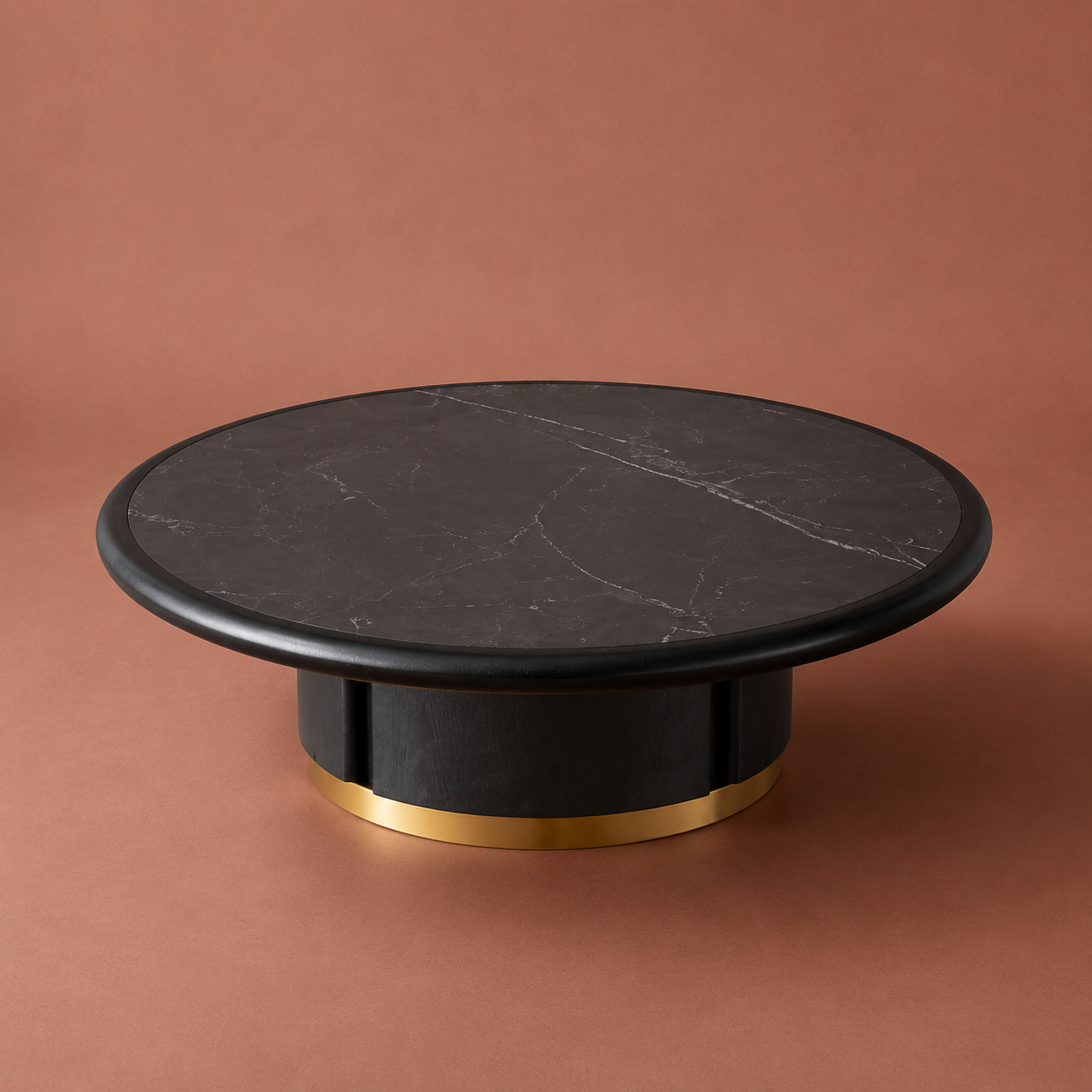 Noir Gold Round Coffee Table