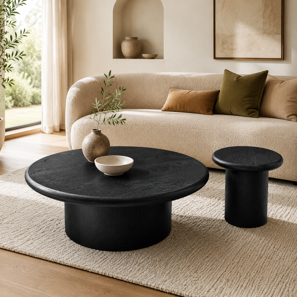 Sable 2-Piece Round Coffee Table Set