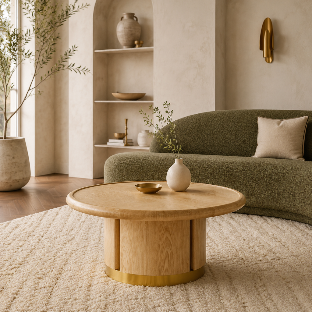 Natural Round Coffee Table