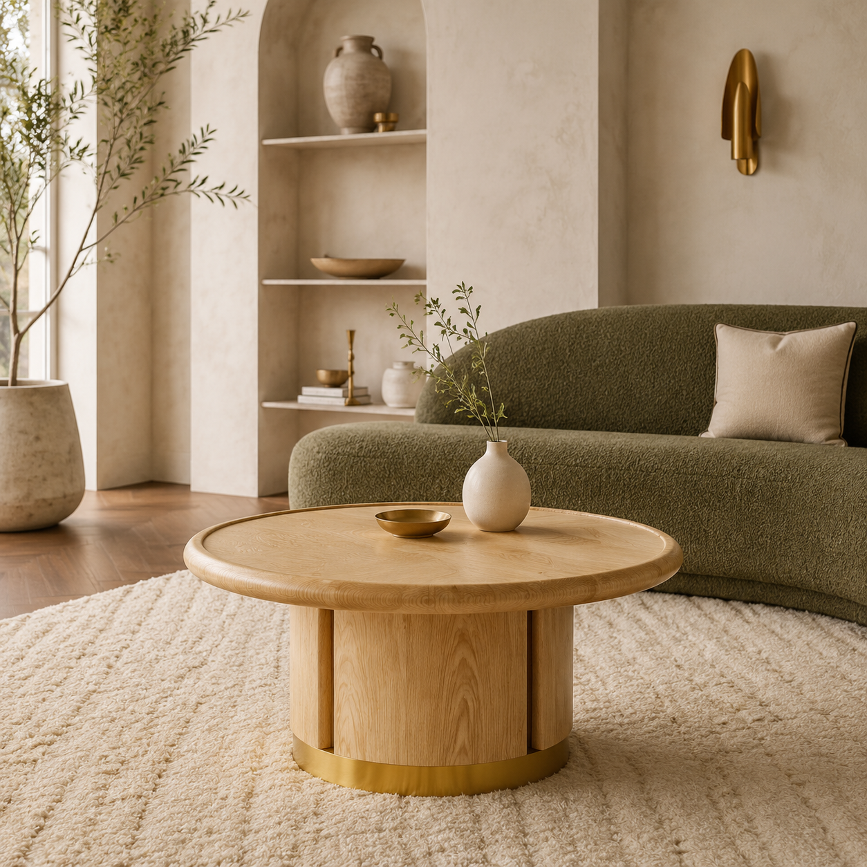 Natural Round Coffee Table