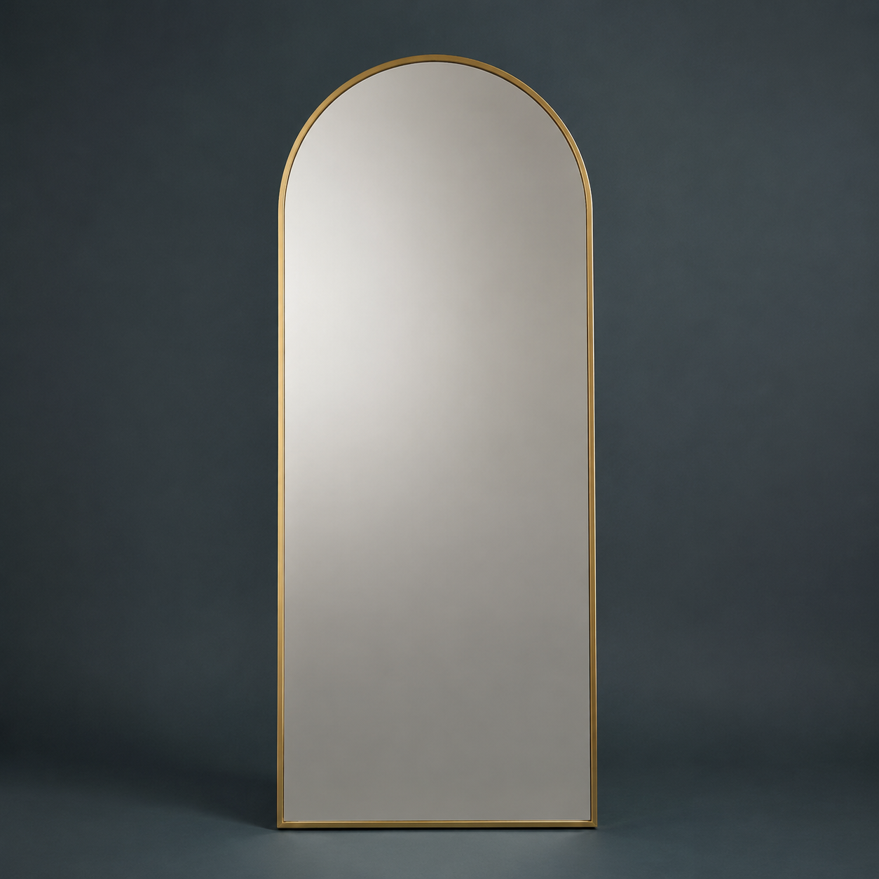 Gold Arched Floorstanding Mirror